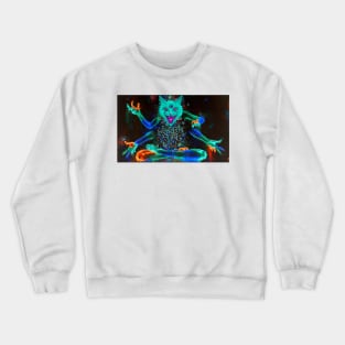 Psychedelic Kitty Cat Crewneck Sweatshirt